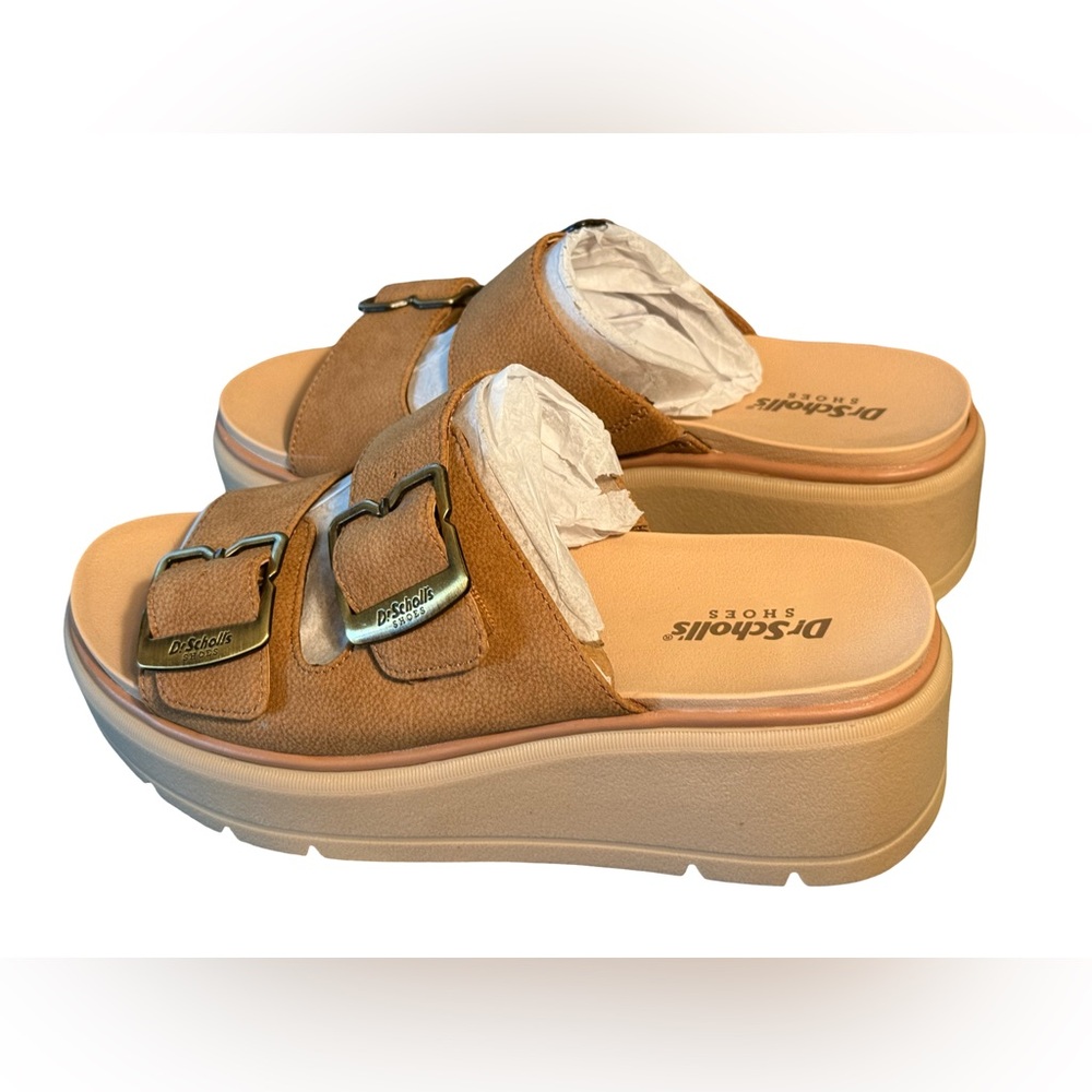 Dr Scholl’s NWT Nice Day Max OG Cushioned Tan Brown Platform Sandals (SH230) - Picture 2 of 11